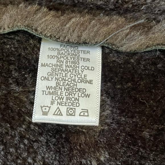 DENIM & COMPANY Green Woman’s Faux Fur Lined Vest Size XL - Picture 7 of 13